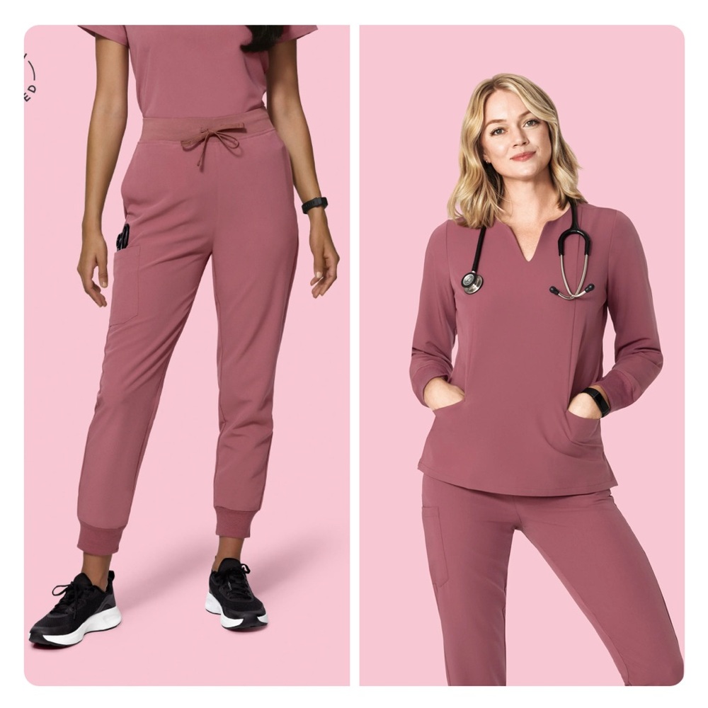 Women's Mandala Mauve Scrub Set